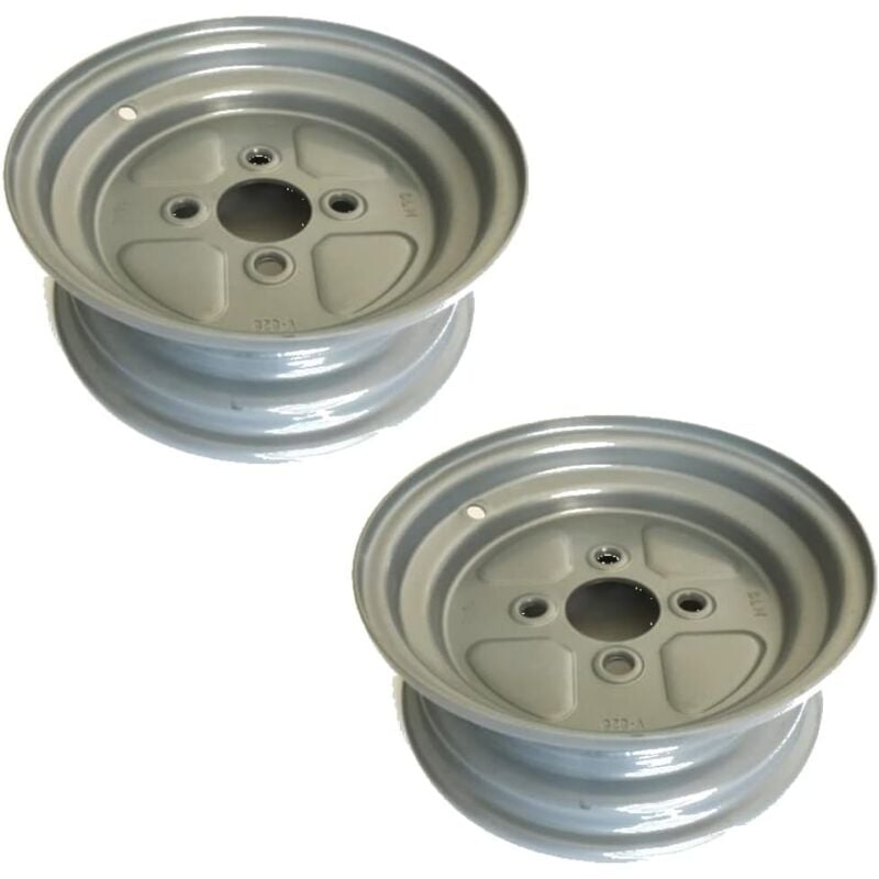 foto del prodotto 2 cerchi 10 attacco f i a t 58x98 mm per ruote carrello rimorchio appendice per gomme da 4.00 4.50 10 ecovelo