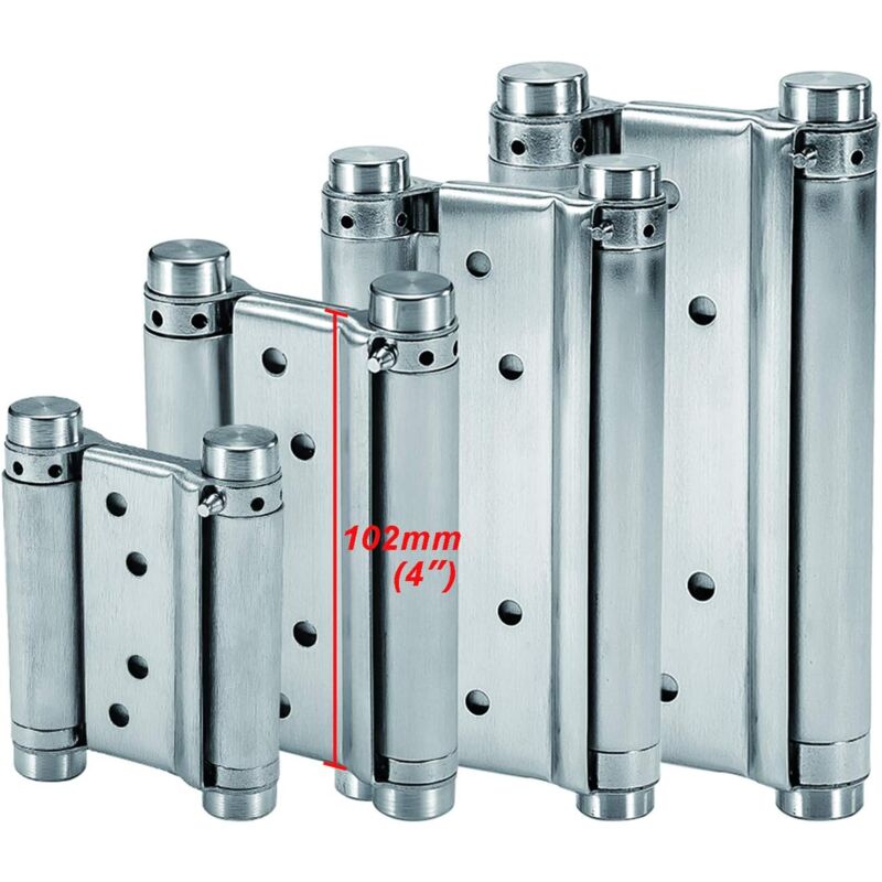 foto del prodotto 2 cerniere a molla a doppia azione in acciaio inossidabile per porte a battente, cerniera a chiusura automatica per bancone di saloon, bar, pub,