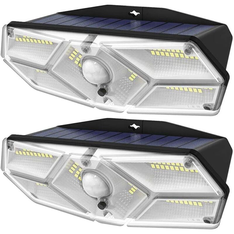 foto del prodotto 2 confezioni da 104 luci solari a led con sensore di movimento impermeabile, 3 modalit , 270 , luci di sicurezza alimentate a energia solare per