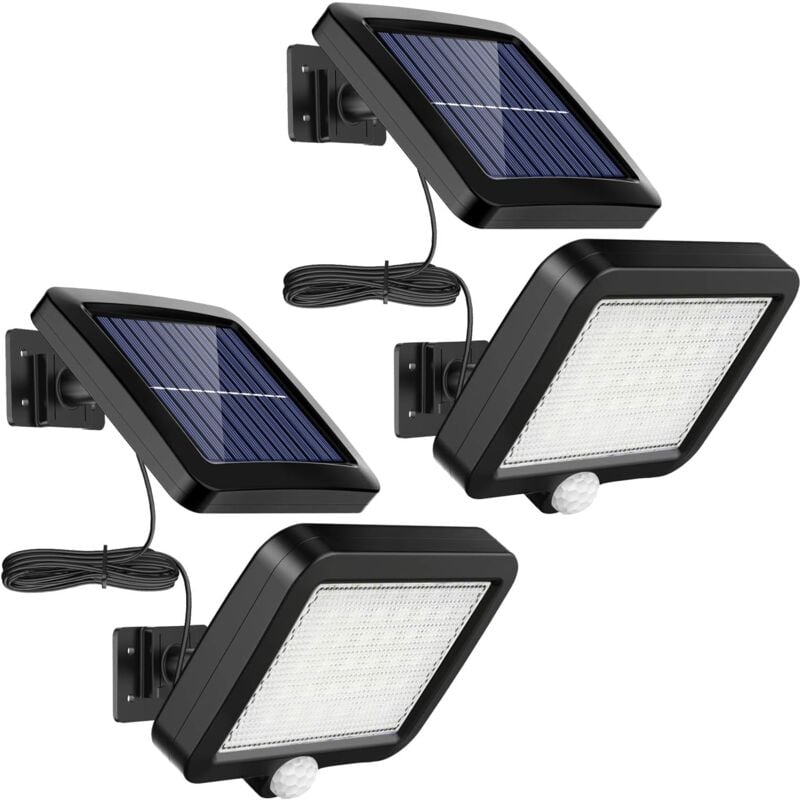 foto del prodotto 2 confezioni da 56 luci solari a led per esterni con sensore di movimento, ip65 impermeabili, 120 luci, 16,5 m