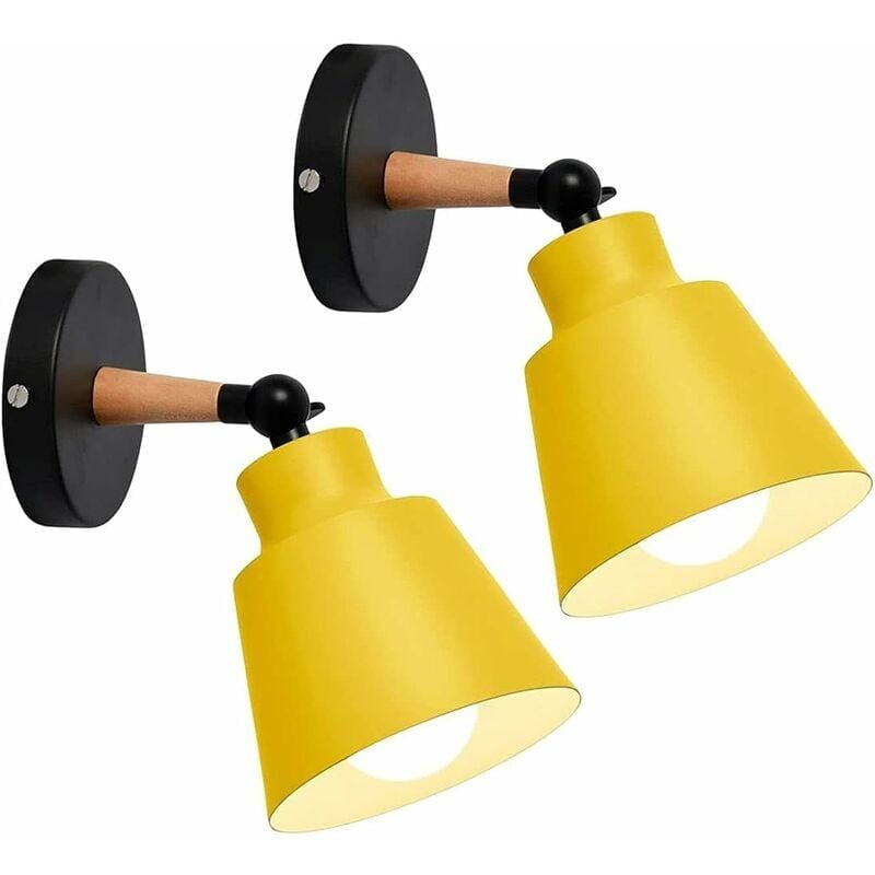 foto del prodotto 2 confezioni di luci da parete industriali vintage lampade da soffitto e27 lampada da parete retr regolabile in metallo per interni per camera da