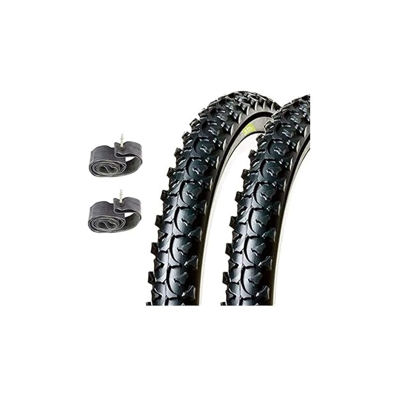 foto del prodotto 2 copertoni + 2 camere d'aria 26 x 1.95 d'aria mountain bike ecovelo