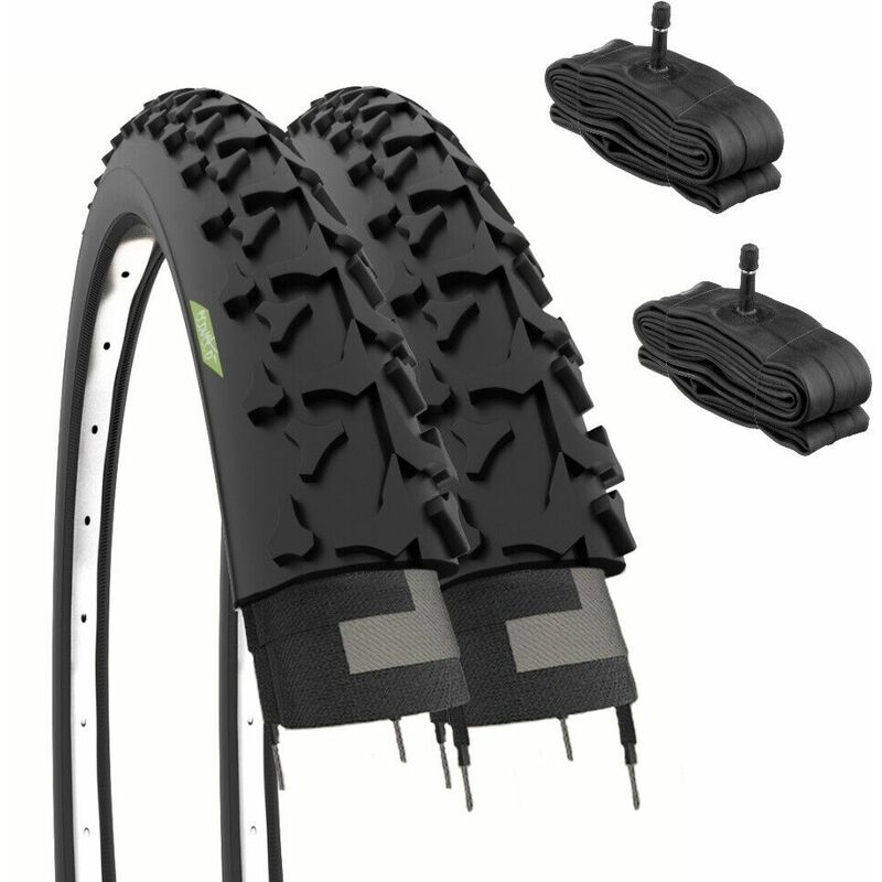 foto del prodotto 2 copertoni 26 x 1.90 camere america gomme bici 26 mtb mountain bike adulto