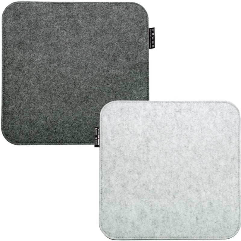 foto del prodotto 2 cuscini per sedie in feltro 8 mm cuscinetti quadrati 35x35cm reversibile