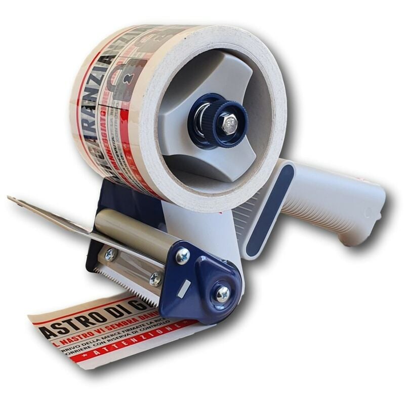 foto del prodotto 2 dispenser per nastro adesivo 75x66 nastratrice professionale con regolatore di tensione tendinastro 75mm x 66mt imballaggi 2000