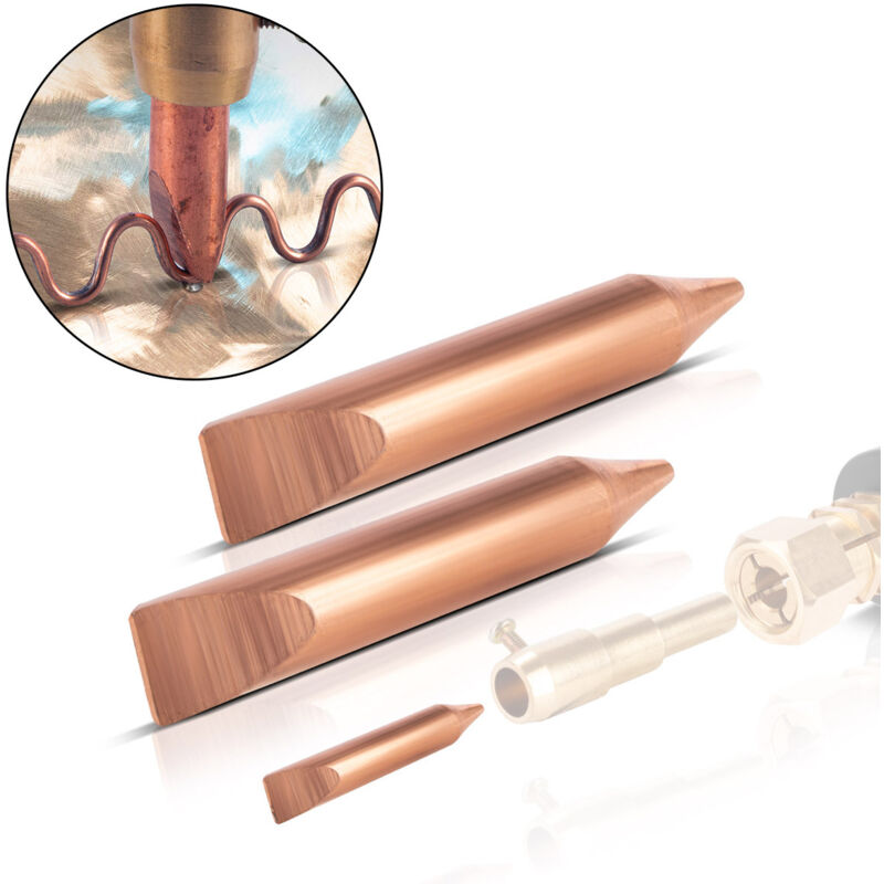 foto del prodotto 2 elettrodi per saldatura a punti filo ondulato spotter per ammaccature smart repair stahlwerk