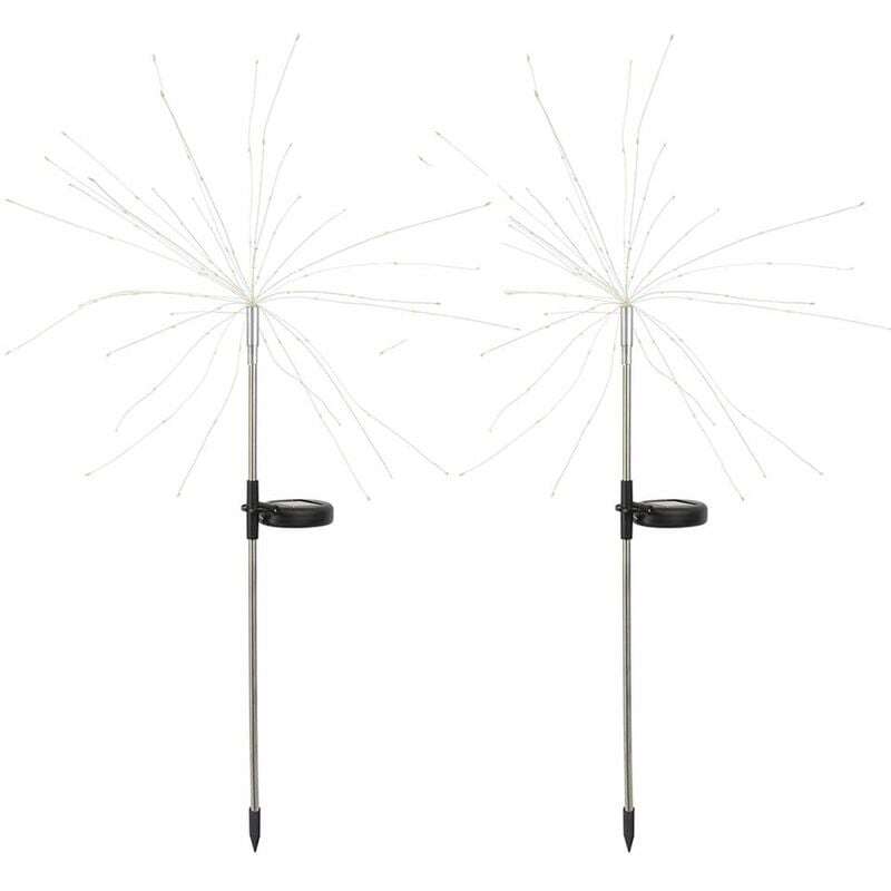 foto del prodotto 2 fari solari da piantare h97cm fireworks