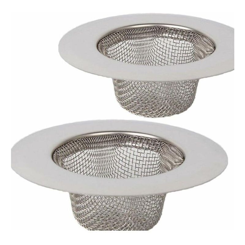 foto del prodotto 2 filtri in acciaio inossidabile, mini filtro per lavello, filtro di scarico per lavello in acciaio inossidabile, filtro a rete, filtro per lavello