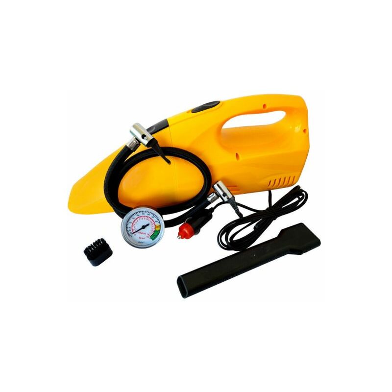 foto del prodotto 2 in 1 aspirapolvere compressore auto con manometro 12v 250psi con accessori