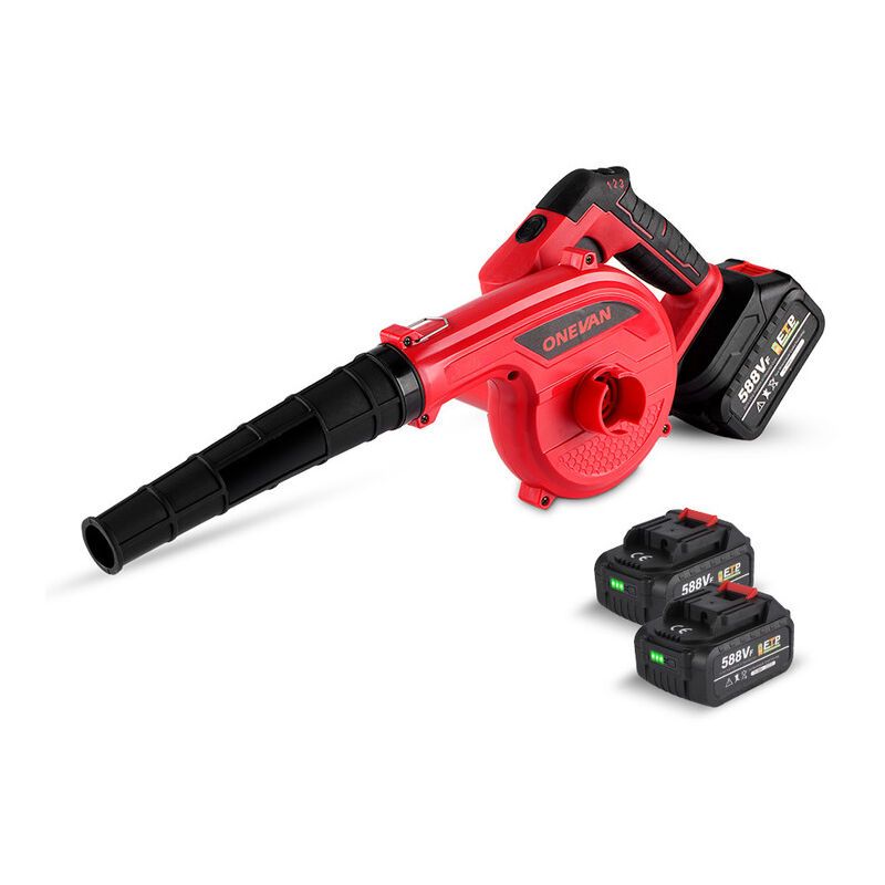 foto del prodotto 2 in 1aspiratore per foglie soffiatore d aria elettrico pieghevole e senza fili set per la pulizia della polvere con 2 batterie
