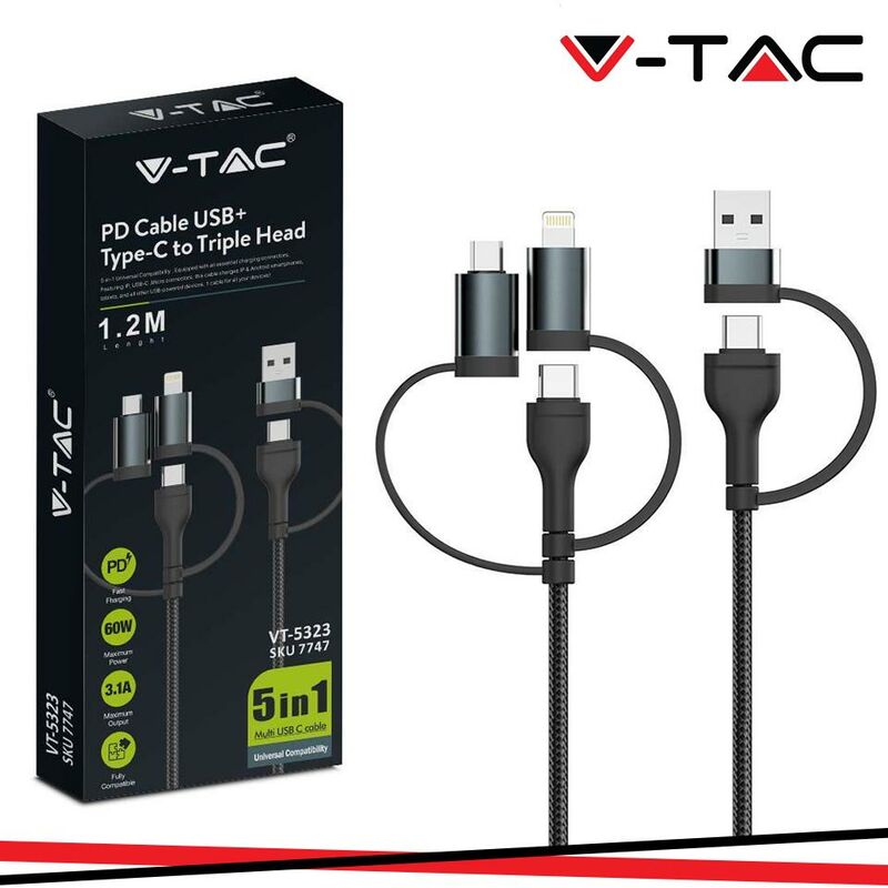 foto del prodotto 2 in 3 charging cable