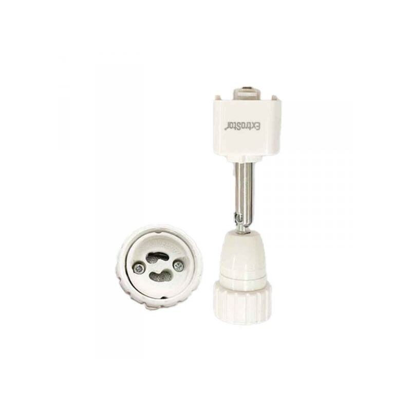 foto del prodotto 2 kit portalampade adattatori convertiore da binario monofase a gu10 snodabile