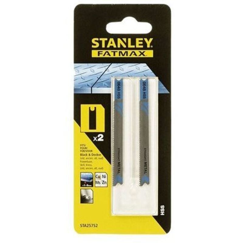 foto del prodotto 2 lame 80x1.6 x metallo hss stanley