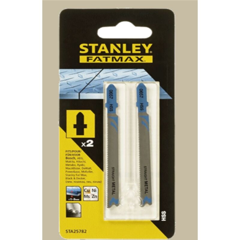 foto del prodotto 2 lame per seghettoalternativo per metallo 2,56mm stanley