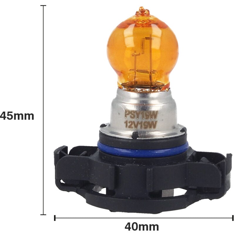 foto del prodotto 2 lampade alogene psy19w 12v 19w pg20-2 amber compatibile con philips 12274 5nac1
