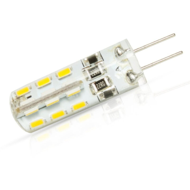 foto del prodotto 2 lampadine 2.5w led 32 smd attacco g4 a spillo luce bianca fredda calda 220v bianco caldo trade shop traesio