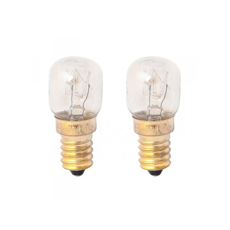 foto del prodotto 2 lampadine da forno e microonde e14 st25 15w 230v 80 lumen 2800k resistente alta temperatura fino a 300 gradi