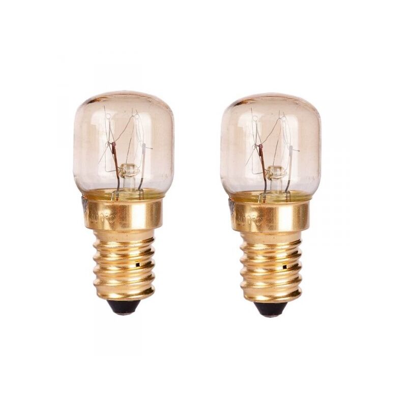 foto del prodotto 2 lampadine da forno e microonde, lampadina e14 st22 15w 230v 80 lumen 2800k resistente alta temperatura fino a 300 gradi