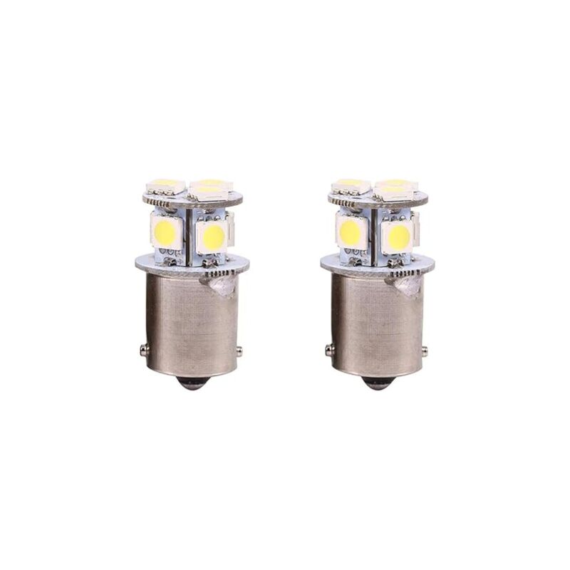 foto del prodotto 2 lampadine led bianche ba15s r5w 1156 5050 8smd per luci di stop auto
