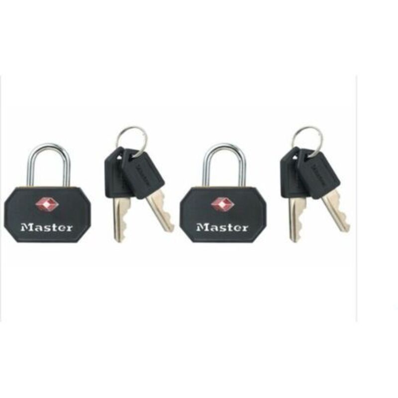 foto del prodotto 2 lucchetti travel sentryin alluminio rivestito 32x15x3 mm - master lock