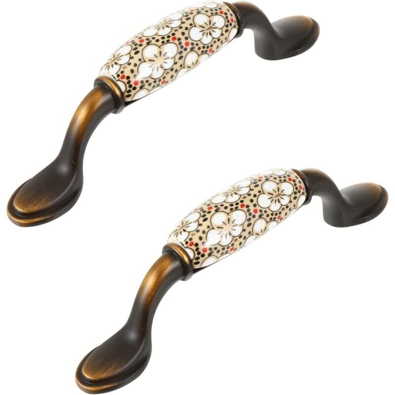 foto del prodotto 2 maniglie per cassetti, maniglie per mobili, maniglie in ceramica, maniglie per ante di cassetti e armadietti ymyny