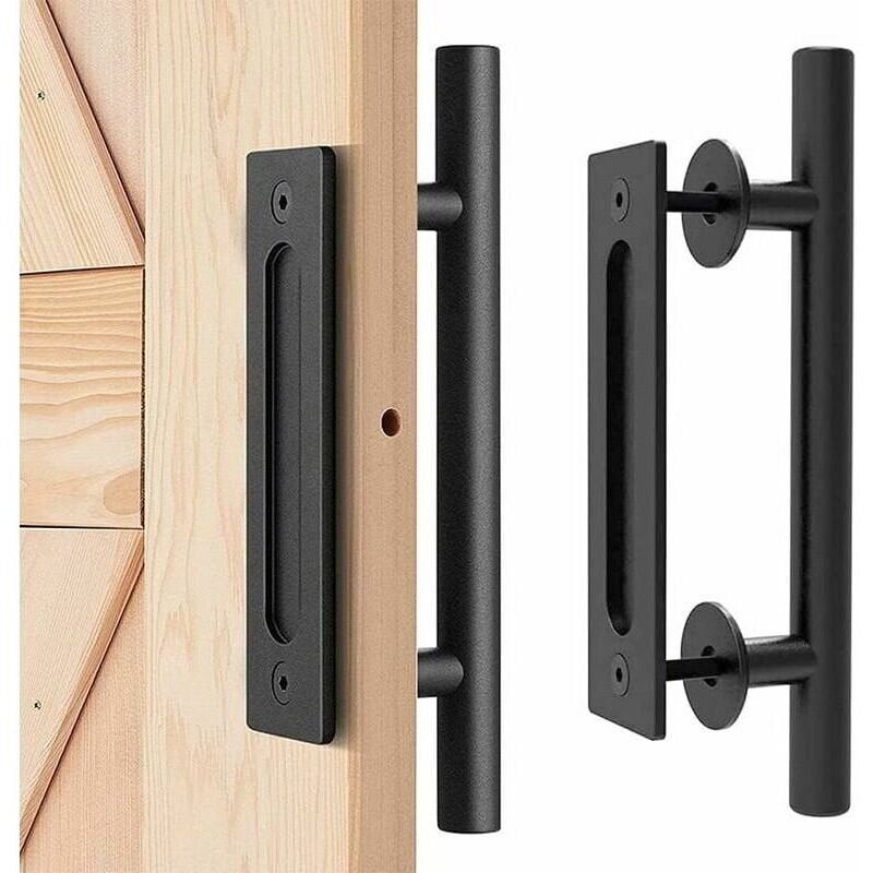 foto del prodotto 2 maniglie per porte da fienile, maniglie per porte scorrevoli, maniglie per porte da fienile per impieghi gravosi, maniglie per porte da garage