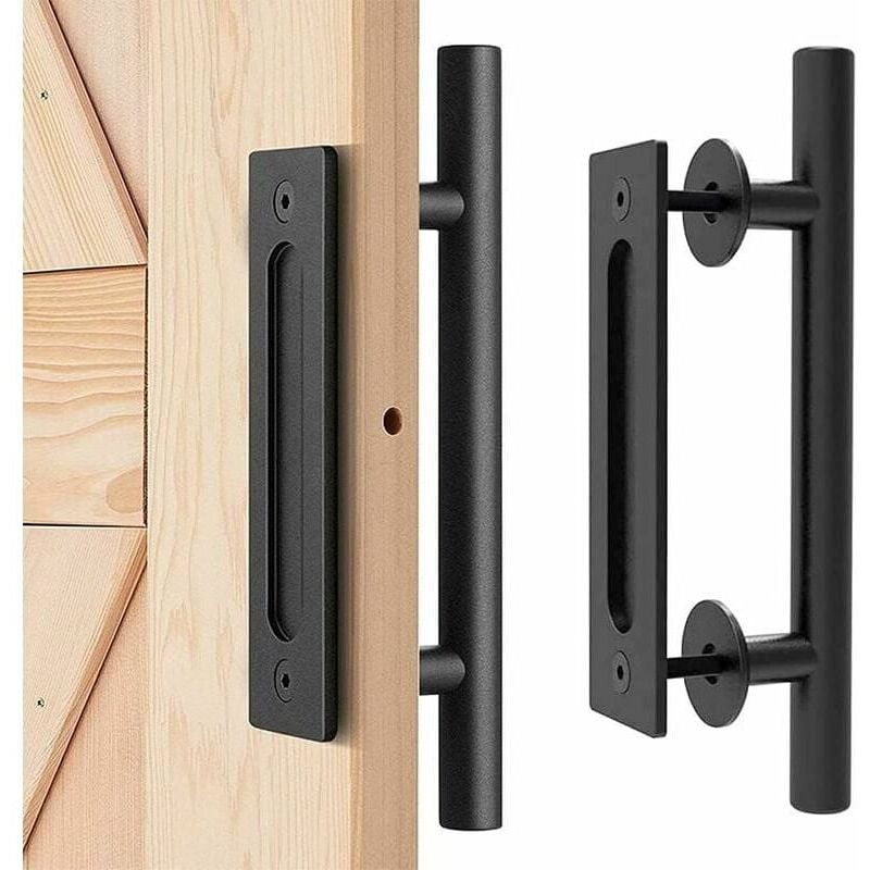 foto del prodotto 2 maniglie per porte da fienile, maniglie per porte scorrevoli, maniglie per porte da fienile per impieghi gravosi, maniglie per porte da garage