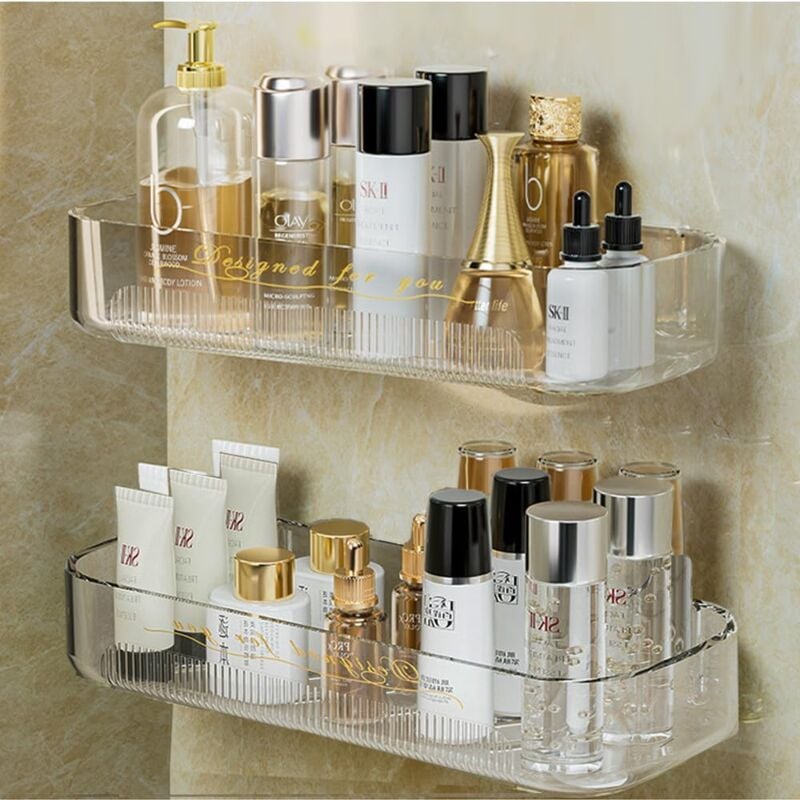 foto del prodotto 2 mensola doccia senza foratura, mensole bagno autoadesiva, shampoo doccia per casa bagno cucina