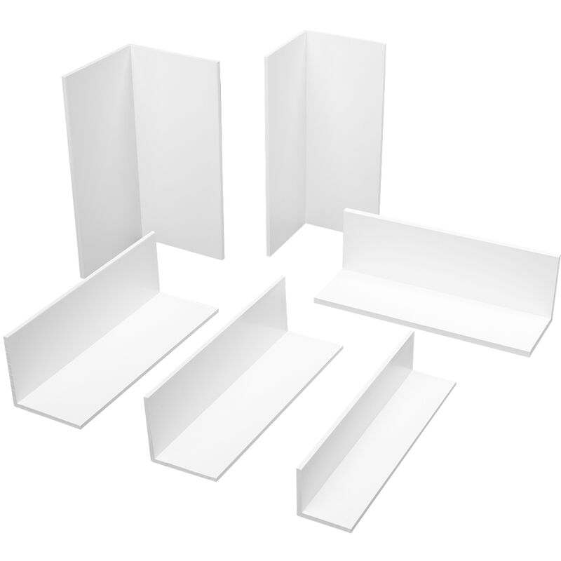 foto del prodotto 2 metri profili d angolo angolo isoscele selezione pvc bianco hj 50x50x2.5mm hj.312