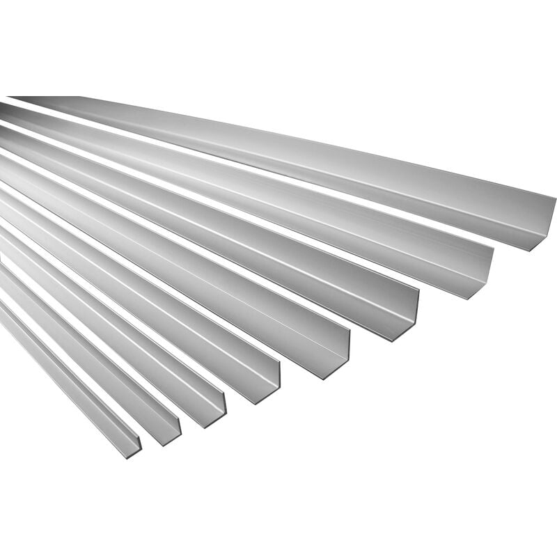 foto del prodotto 2 metri profilo angolare alu anodizzato effettore angolo effettore b10-b17 argento, b11 - 25 x 25 x 2 mm