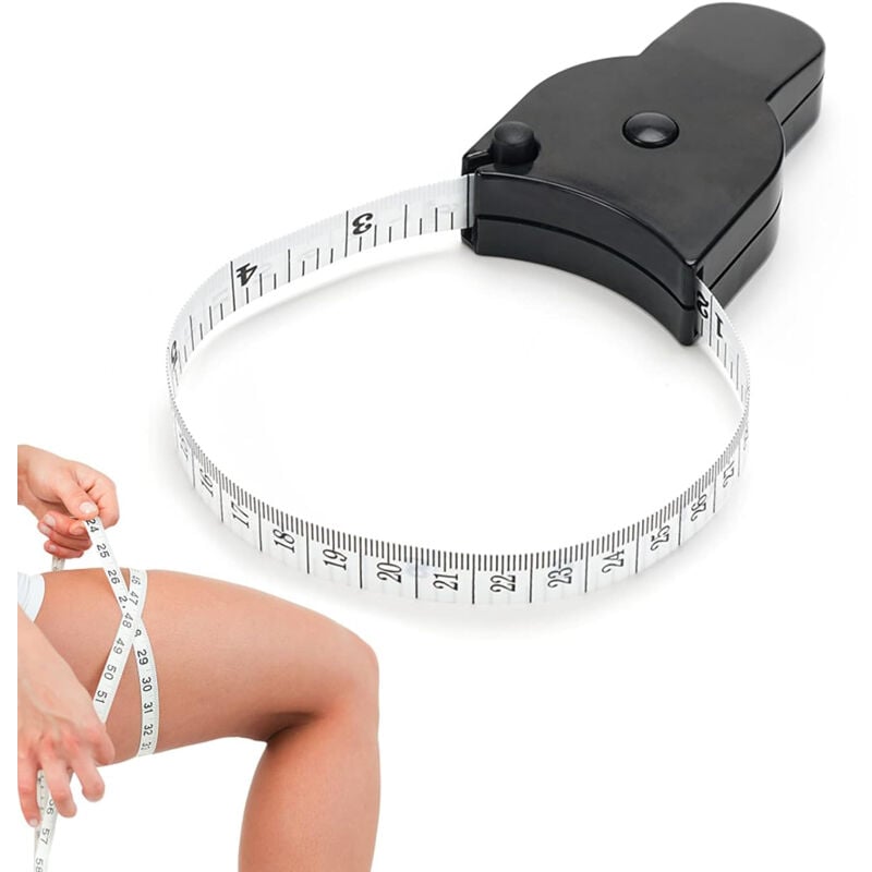foto del prodotto 2 metro a nastro 150 cm, metro da sarta morbido, metro per misurare corpo, centimetro da sarta nero