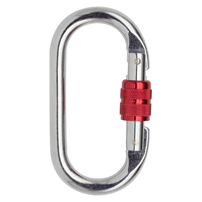 foto del prodotto 2 moschettoni da arrampicata da 25 kn, moschettoni in acciaio inossidabile o lock con tenditori, adatti per arrampicata, discesa in corda doppia,