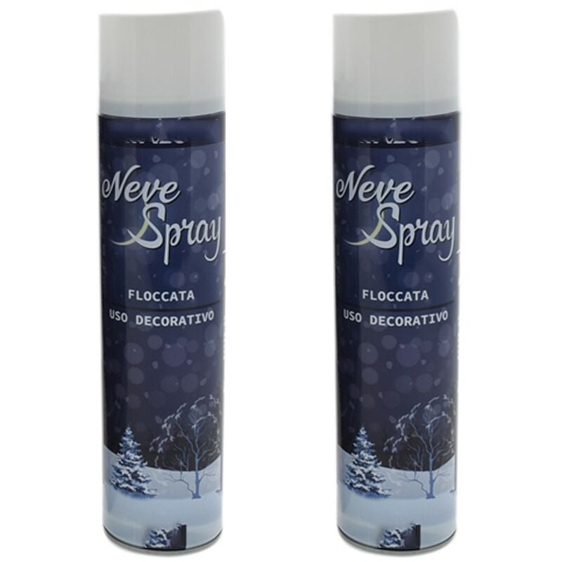foto del prodotto 2 neve spray max bomboletta 600 ml per decorazioni albero di natale presepe vetri finestre casa vetrine artificiale