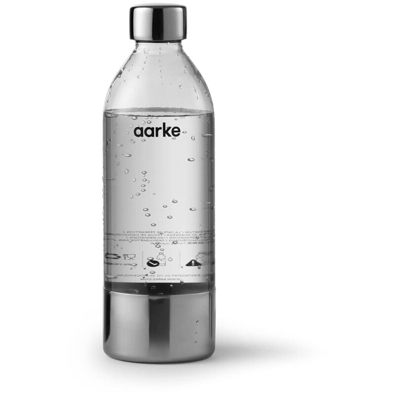 foto del prodotto 2 pacchi bottiglie per gasatore d acqua carbonator 3, senza bpa con dettagli in acciaio 800ml aarke