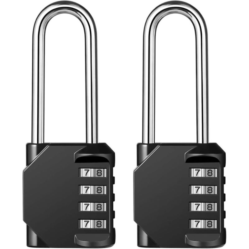 foto del prodotto 2 pack combination padlock 4 position rust resistant padlocks weather resistant
