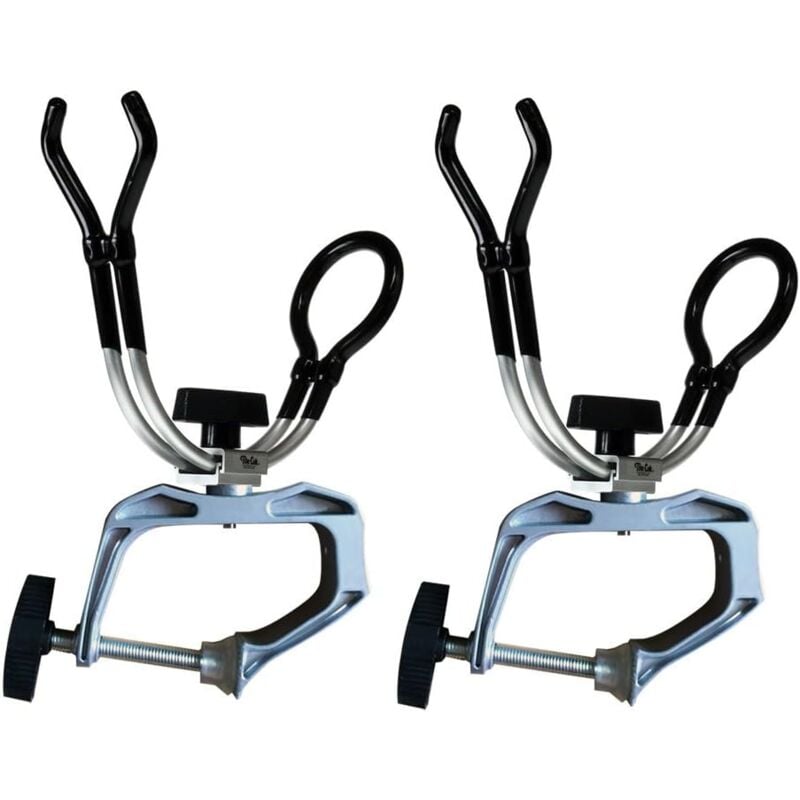 foto del prodotto 2 pack solid aluminum alloy fishing rod holders, up to 5cm 360 degree rotation