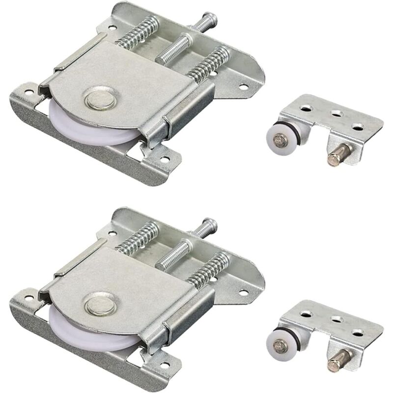 foto del prodotto 2 paia di rotelle per porte scorrevoli, rotelle per porte scorrevoli, rotelle per armadi, rotelle per mobili, per armadi, finestre, porte scorrevoli