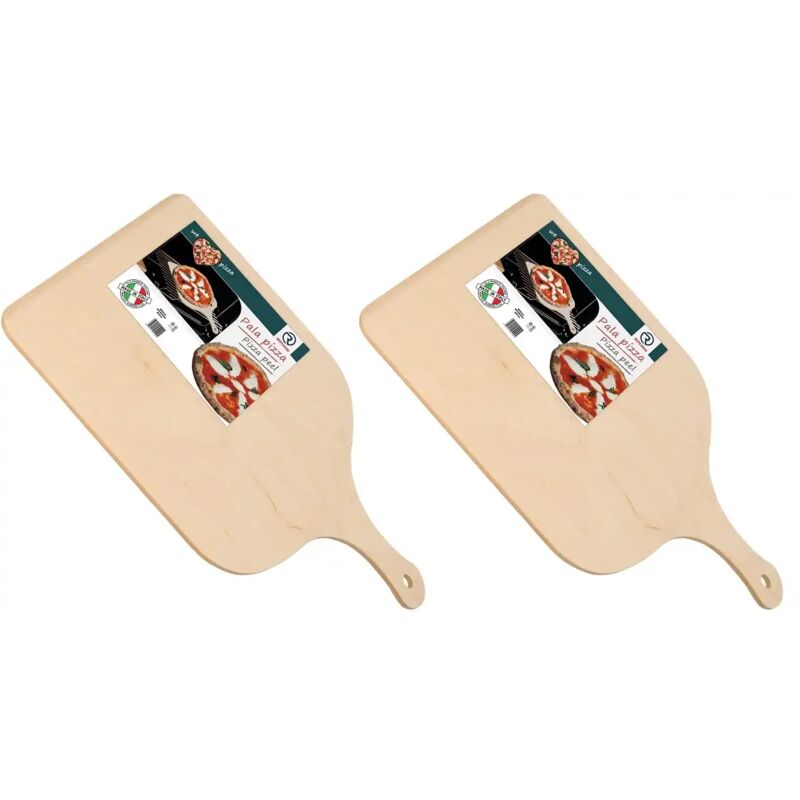 foto del prodotto 2 pale per pizza in legno di betulla 30x42 cm pala tagliere con impugnatura