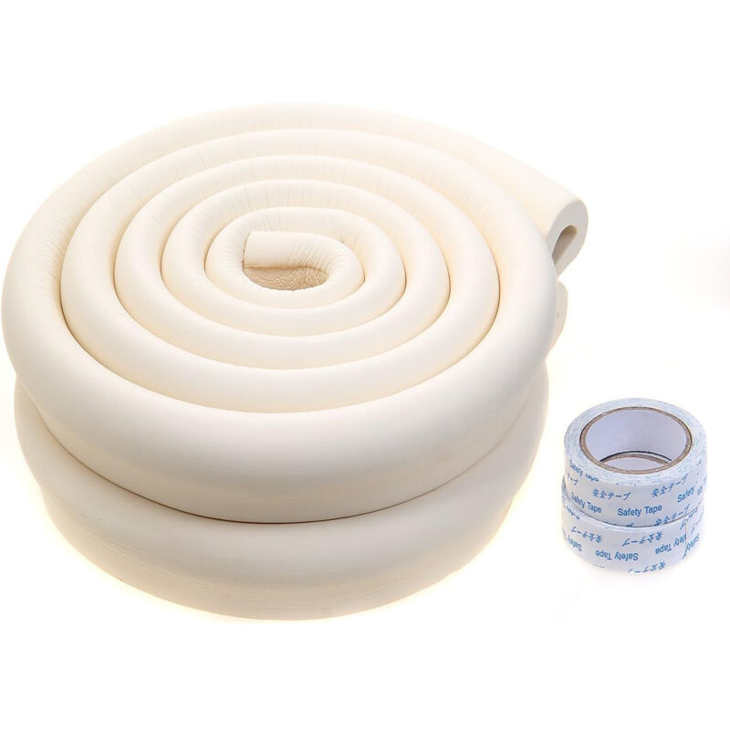 foto del prodotto 2 paraspigoli per bambini in gomma, bimbi sicurezza proteggi per sicurezza dei bambini 2m u - beige