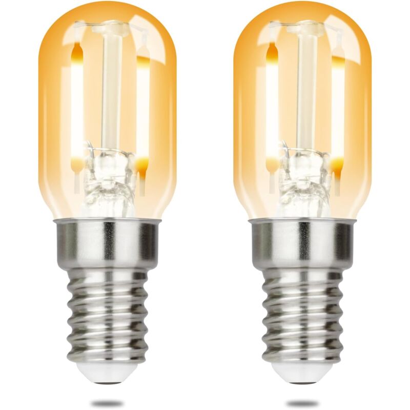 foto del prodotto 2 pcs ampoules led e14 blanc chaud mod le r tro t22 lampes vintage 2w edison sockel, quivalent 2700k blanc chaud, lampe conomie d nergie,