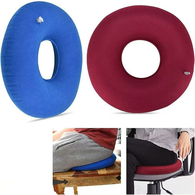 foto del prodotto 2 pcs anello gonfiabile cuscino del sedile in pvc cuscino rotondo gonfiabile ergonomico cuscino del sedile gonfiabile boa medica cuscino emorroidi