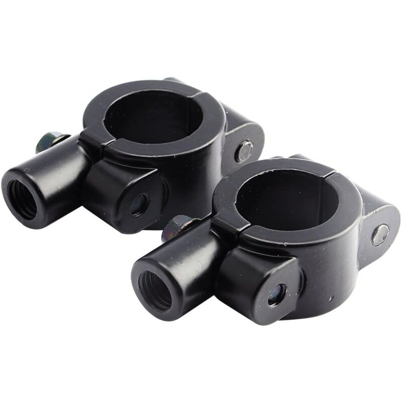 immagine 0 del prodotto 2 pcs motorcycle handlebar mirror bracket, keenso universal 7 8 handlebar mirror clamps 10mm mirror mount bracket aluminum clamp