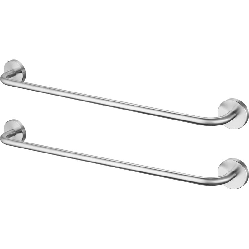 foto del prodotto 2 pcs portasciugamani in acciaio inox portasciugamani da bagno portasciugamani da bagno 60 cm portasciugamani da doccia a parete finitura spazzolata