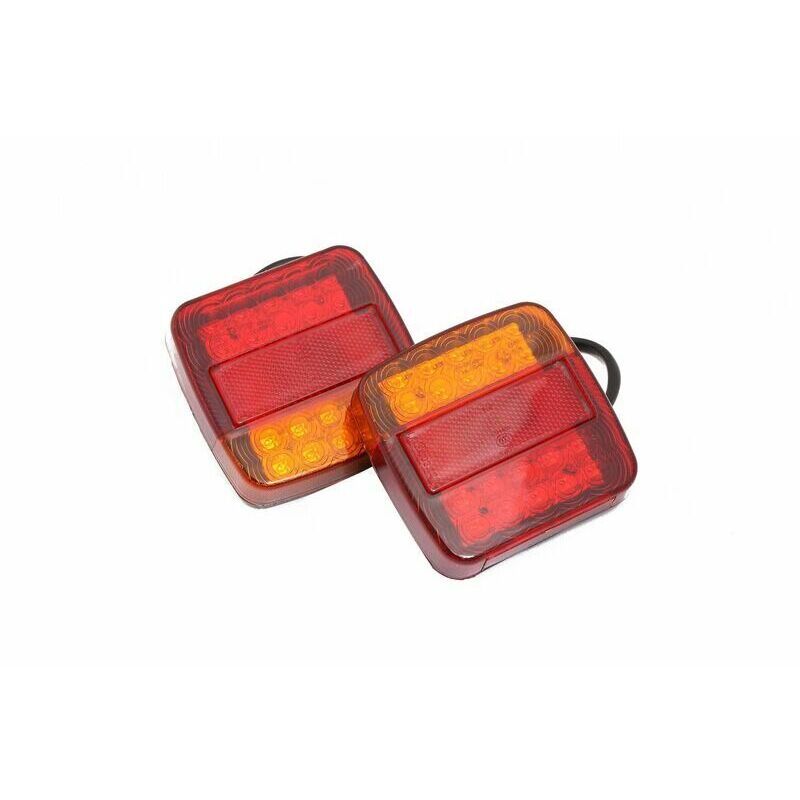 foto del prodotto 2 pezzi 12v led luci posteriori per camion luci freno posteriori 5 funzioni indicatori di direzione luci targa compatibili con rimorchi camion