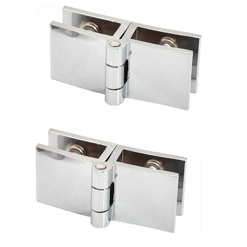 foto del prodotto 2 pezzi 180 gradi cerniera per porta in vetro senza foratura cerniera in vetro clip in vetro per spessore vetro 5 mm 8 mm ymyny