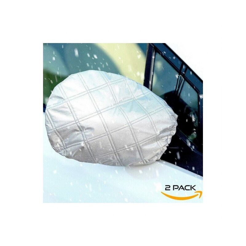 foto del prodotto 2 pezzi 33x27cm copertura specchietto retrovisore auto protezione invernale misura universale anti gelo neve ghiaccio pioggia sole