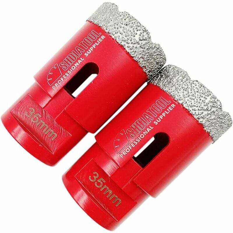 foto del prodotto 2 pezzi 35 mm punte diamantate punte a corona con filettatura m14 per foratura a secco di piastrelle in porcellana granito marmo