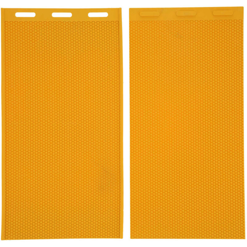 foto del prodotto 2 pezzi 5,4 mm stampo per pressa per cera d api fai da te pettine in gomma foglio di fondazione accessorio per apicoltura giallo eosnow