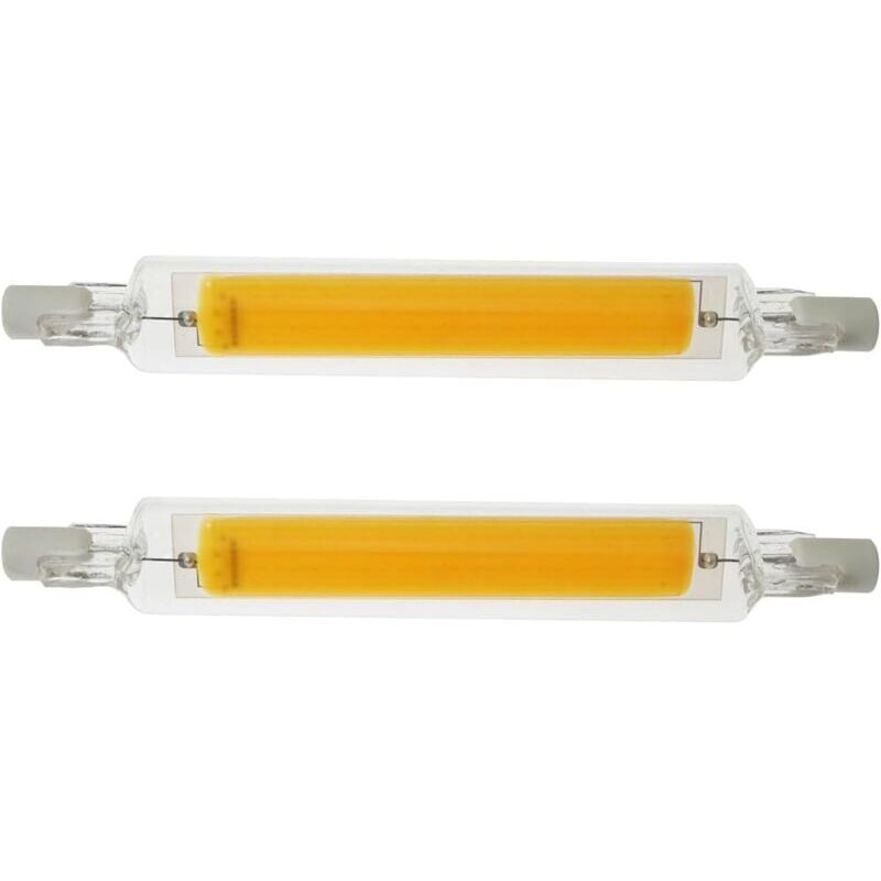 foto del prodotto 2 pezzi 78 mm 5 w 220 v r7s led lampada ad alta luminosit a doppia estremit in vetro cob lampada sostituisce lampade alogene, basso consumo