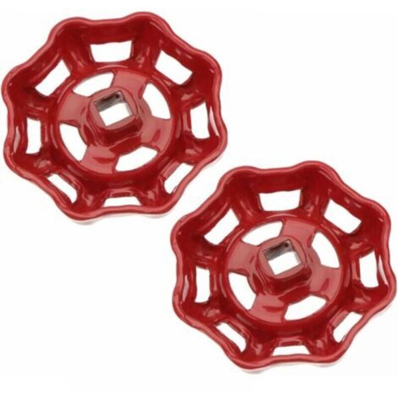 foto del prodotto 2 pezzi 7x7mm volantino valvola maniglia valvola in ferro rosso valvola a sfera valvola di arresto valvola tubo acqua parte superiore maniglia